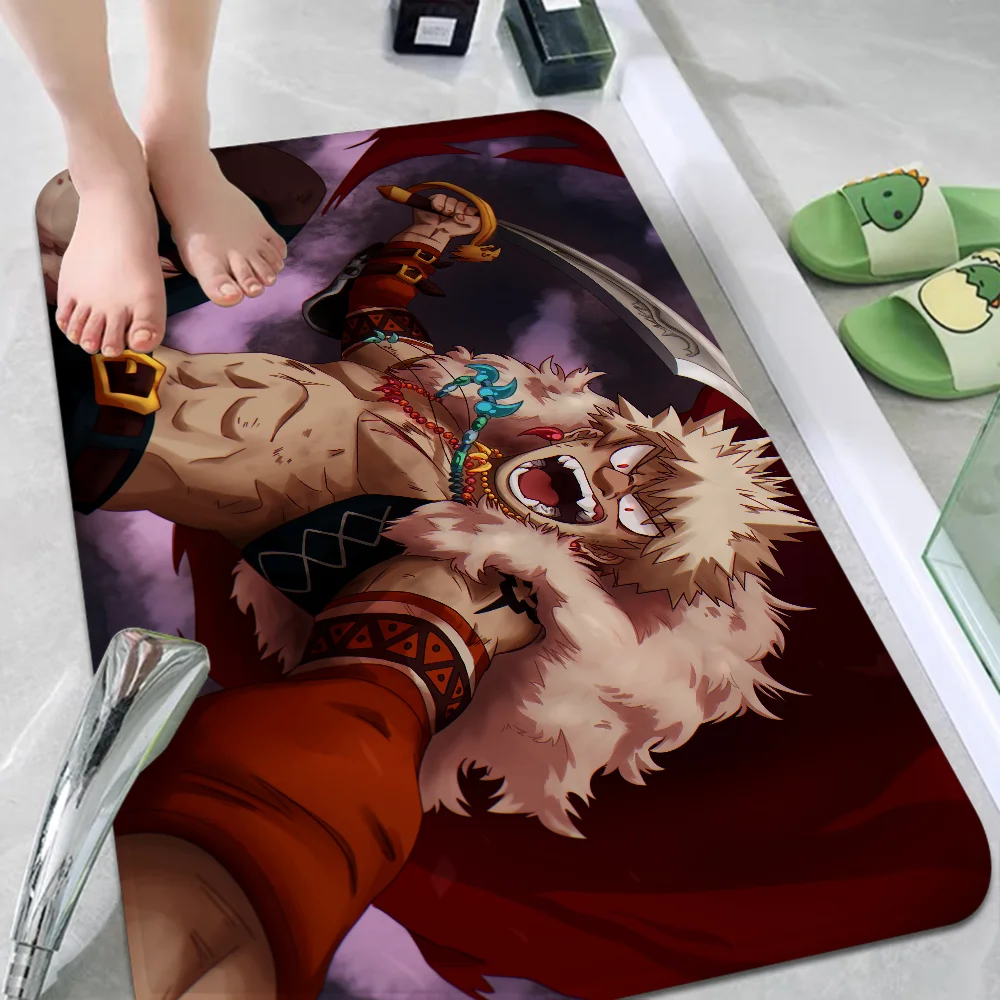 Bakugo Katsuki Floor Mat Non-Slip Laundry Room Mat Laundry Decor Balcony Child Living Room Bedside Mats