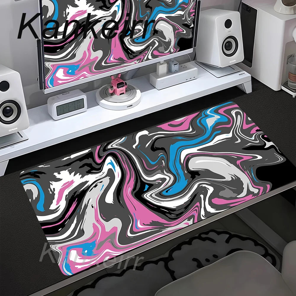 90x40cm Non-Slip Rubber Gamer Mouse Mat Gaming Mouse Pad Strata Liquid Desk Mat XXL Computer Keyboard Table Pad Large Mousepad