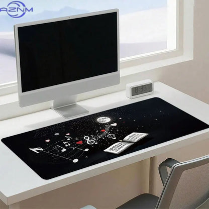 One Cosmic Music Tune Mouse Pad -  cm, a Stylish XXL Extended Desk Mat Featuring a Non-Slip Base, Expertly Sewn Edges, Ideal for