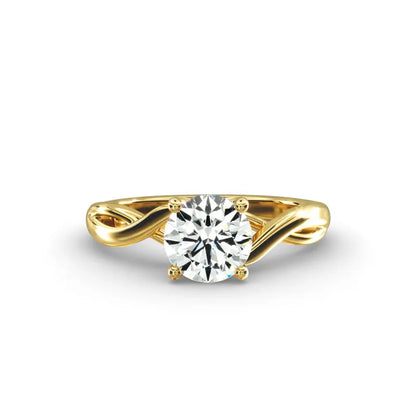 Ehhai Certified 1CT Round Moissanite Ring for Women S925 Sterling Silver Twist Rings Wedding Engagement Rings Fine Jewelry Gifts