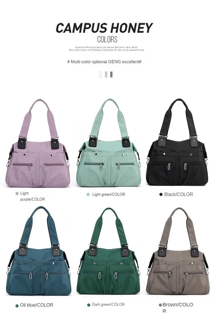 Tote Bag Handbag Shoulder Bag for Women Nylon Waterproof Large Capacity Shopping CrossBody Bag Ladies Messenger Bags Handbags