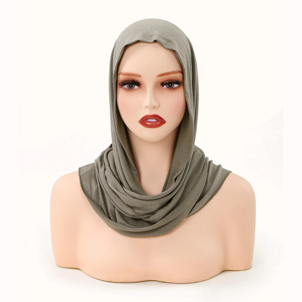 Hot Selling Ins Soft Jersey Instant Hijab Scarf for Women Muslim Solid Color Ready to Wear Hijab  Sport Underscarf Headwraps