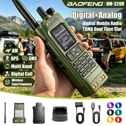 Aofeng's New DM-32UV Digital Walkie-Talkie, High-Power Car-Mounted Self-Driving Civilian Radio, Baofeng Handheld Device