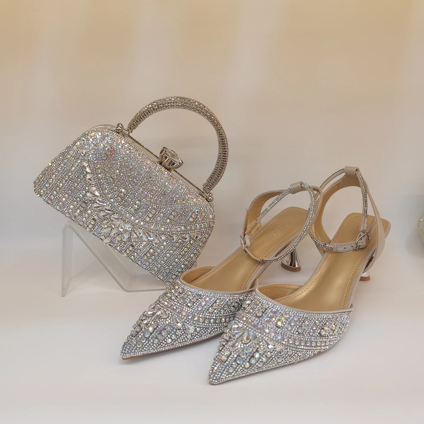Ladies High Quality Women's Pumps And Bag Italian Fashion Design Green Colors Bag And Heels Shoes For Nigeria Wedding Party