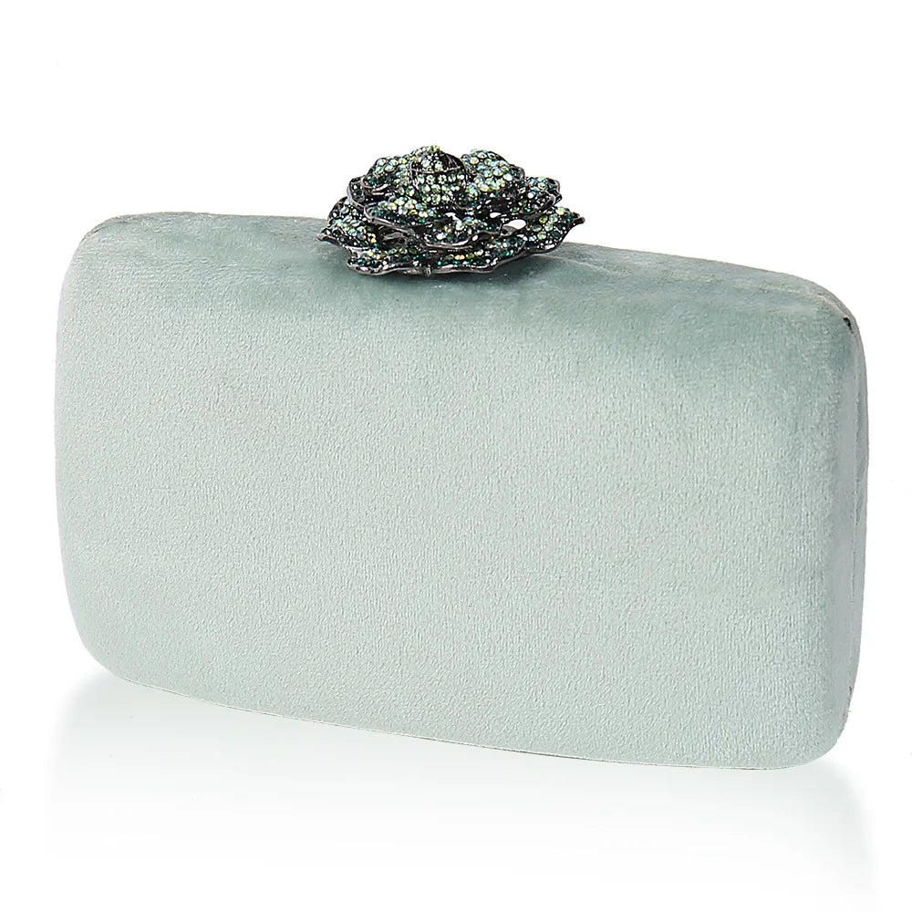 Fuzzy Tote Bag Bridal Party Clutch For Women Luxury Yellow Handbags Wedding Flannel Small Designer Bags Diamond Flower Purses