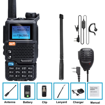 Quansheng Uv-5R Plus Walkie Talkie Dual Band Am Vhf Uhf Ham Radio For Baofeng Uv-5R Two Way Radio Outdoor Camping Hiking