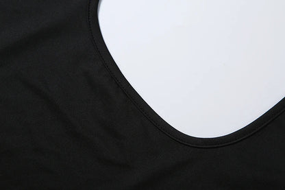 Cutenew Classic Fashion Rompers Women Backless Sexy Halter Low-Neck Sleeveless Stretch Simple Trend Midnight Club Streetwear