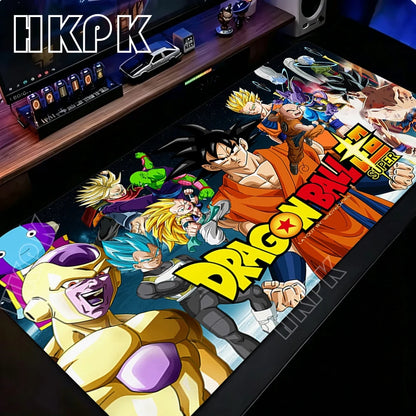 XXL Large Computer Non-slip Anti-fray Mousepad Home Company Office Decoration Rugs Speed Dragon Ball Goku Gamer Keyboard Deskmat