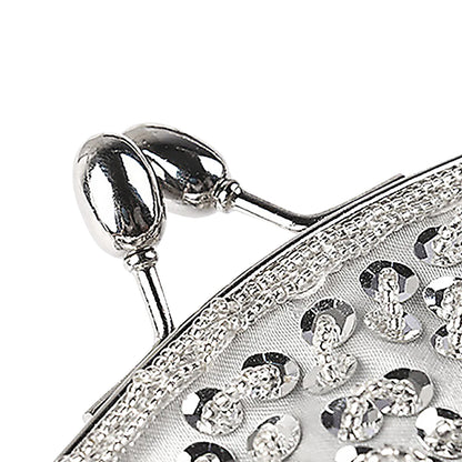 Women's Retro Small Totes Evening Bags Beaded Embroidered Ladies Clutch Purse Shoulder Chain Wedding Party Handbags Bags Purses