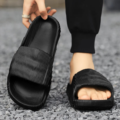 Summer Lightweight Beach Slides For Men Women Non Slip Soft Sole Solid Color Casual Sandals Couple Outdoor Slippers