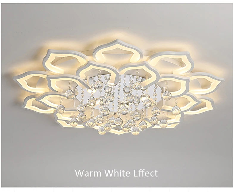 Modern Crystal Chandelier Ceiling Chandeliers For Living Room Lamp Bedroom Kitchen Lustre Indoor Lighting LED Fixtures Lights