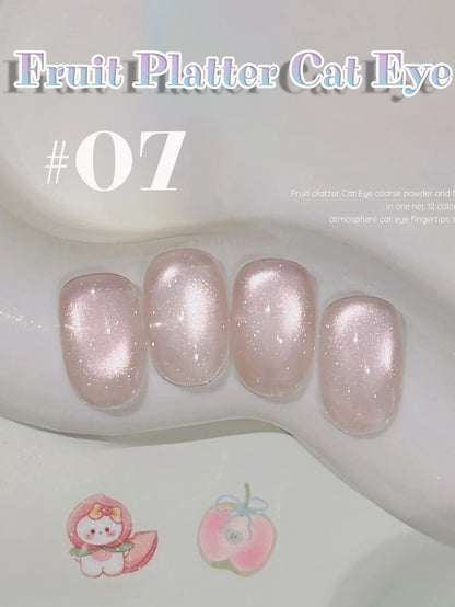 1-24pcs WS Romantic Purple Cat Eye Gel Nail Polish New Style Super Flash Versatile Whitening Purple Glass Bead Cat Nail Salon