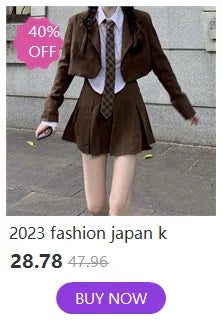 2025 improved sexy jk uniform women short shirt long sleeve jacket patchwork design skirt fashion korea jk suit set women w939