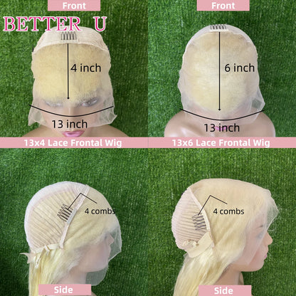 250% Platinum 13x4 13x6 HD Lace Front Human Hair Wigs #60 Pre-Plucking White Blonde Colored Straight Lace Frontal Wig For Women