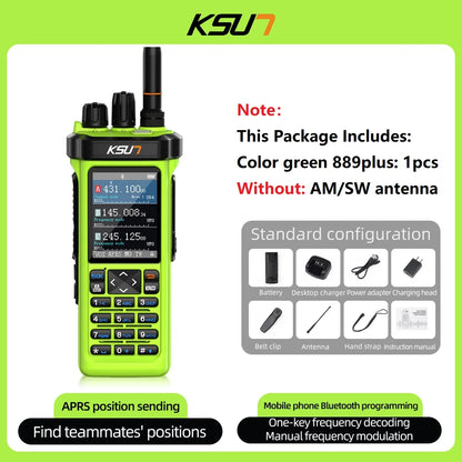 Professional Long Range Walkie Talkie GPS APRS Radio Shortwave Portable VHF UHF Communicate Transceiver Wireless Device 889plus