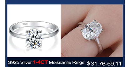 0.5-5ct Oval Cut Moissanite Stud Earring for Women D Color Sparkling Diamond 925 Sterling Silver Ear Studs Party Jewelry Gifts