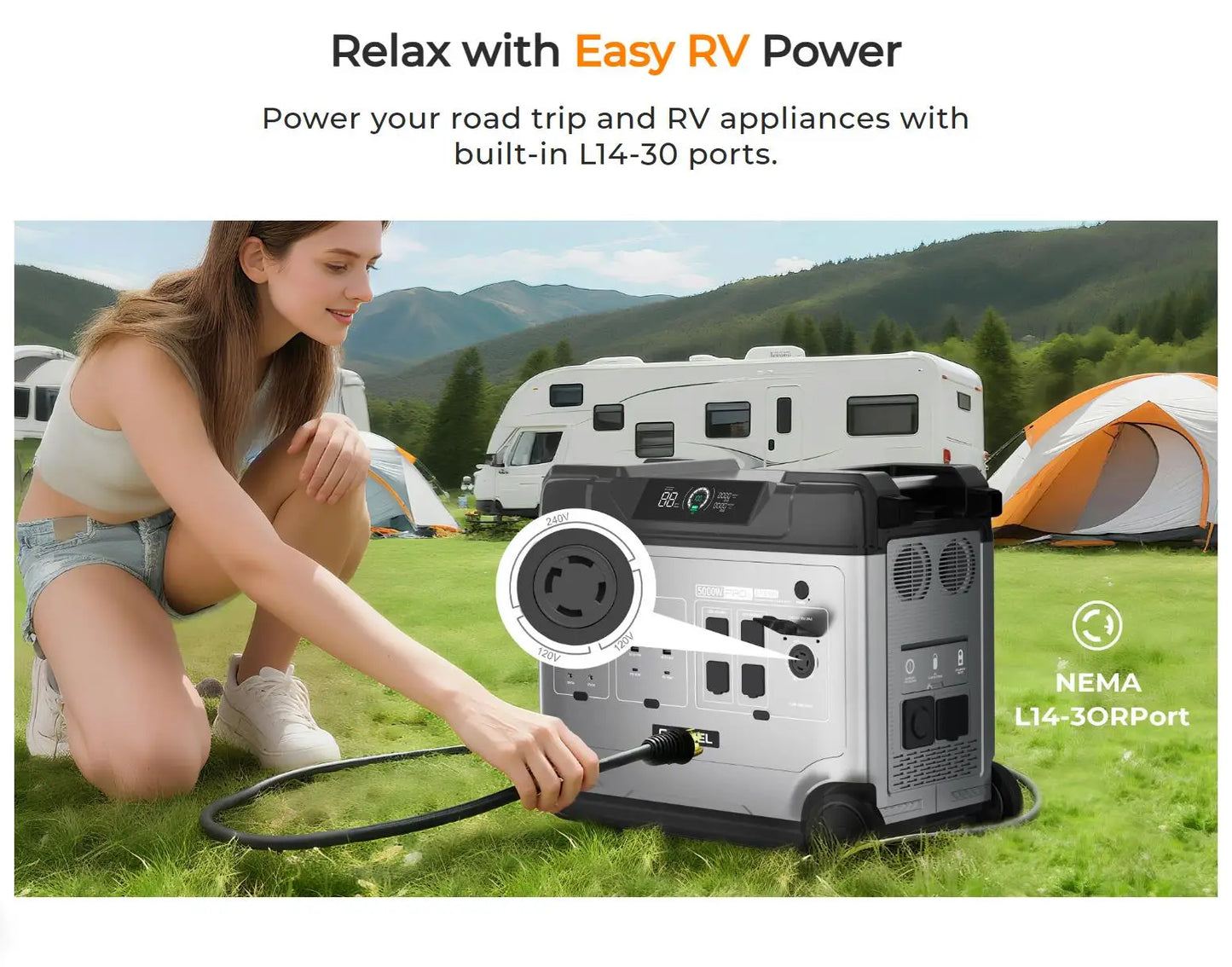 OUKITEL BP5000 Pro Max Portable Power Station 5000W Solar Generator 5120Wh Lifepo4 Home Backup Outdoor Camping Mobile power