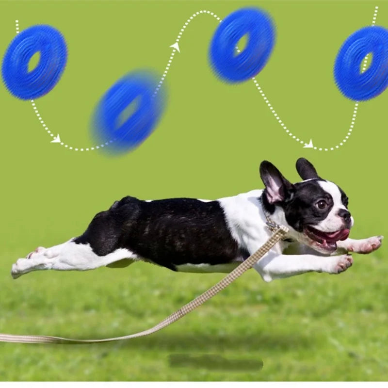 Spiky Ring Tire Dog Chew Toy Squeaky Sound Durable TPR Material Pet Teeth Grinding Cleaner Interactive Molar Toy for Dogs