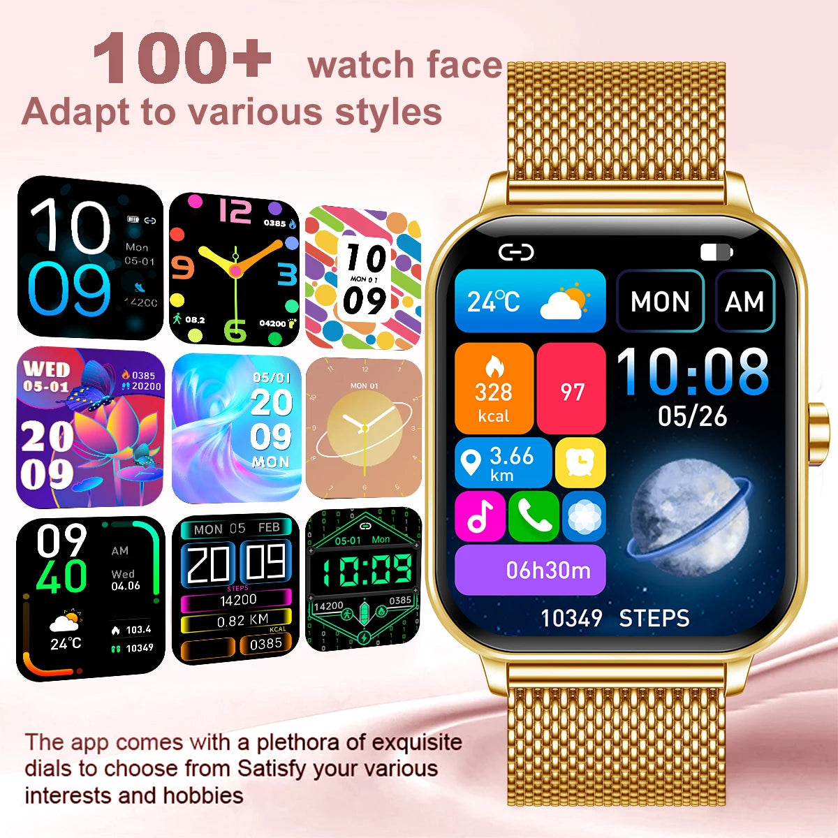 New Men woman Smart Watch 1.83" HD Screen Health Monitor wireless Call Sports Fitness tracking SmartWatches IP68 Waterproof