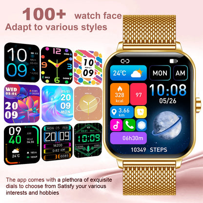 New Men woman Smart Watch 1.83" HD Screen Health Monitor wireless Call Sports Fitness tracking SmartWatches IP68 Waterproof