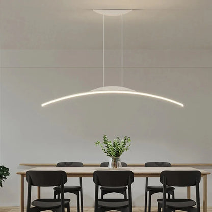 Curved Arc Chandelier for Dining Room Kitchen Bar Living Bedroom Ceiling Pendant Lamp Simple Suspension