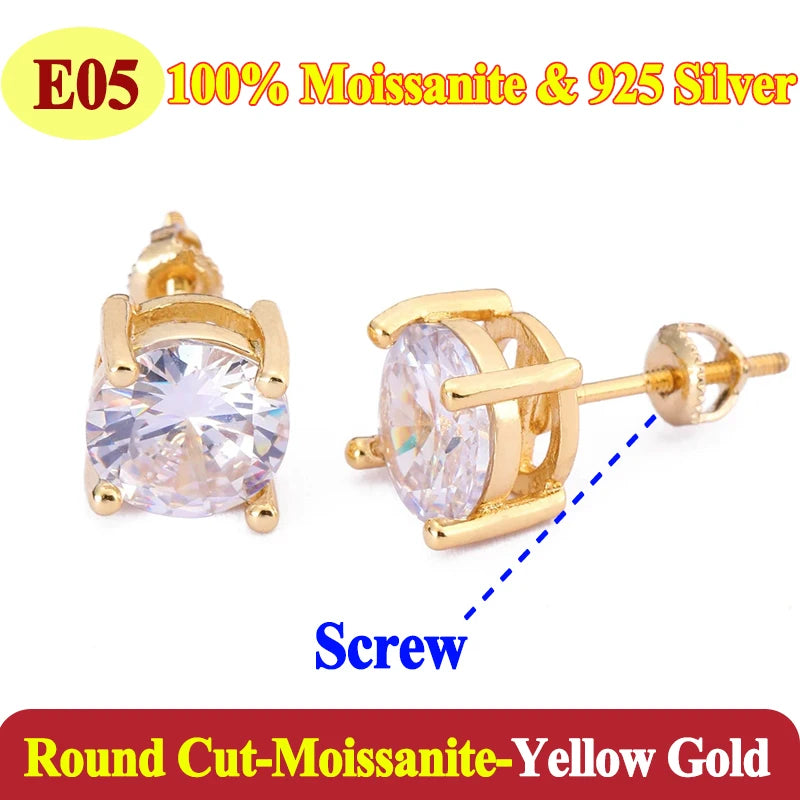 Luxury 0.5-3 Carats Marquise Heart Pear Moissanite Women Diamond Earring Stud 925 Sterling Silver Earrings for Women Jewelry New
