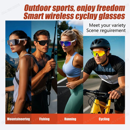2026 New Smart Glasses Bluetooth Call Audio Music Player Glasses Smart Sunglasses UV Anti Glare Man Glasses for Outdoor Cycling