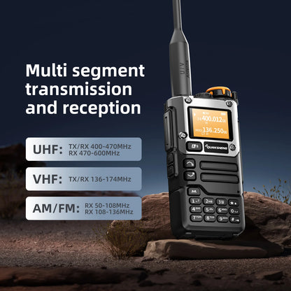 QUANSHENG UV-K5(8) V3 Walkie Talkie 5W 50-600MHz Air Band RX 2MB Memory Custom Firmware Type-C Wireless Frequency Copy Radio