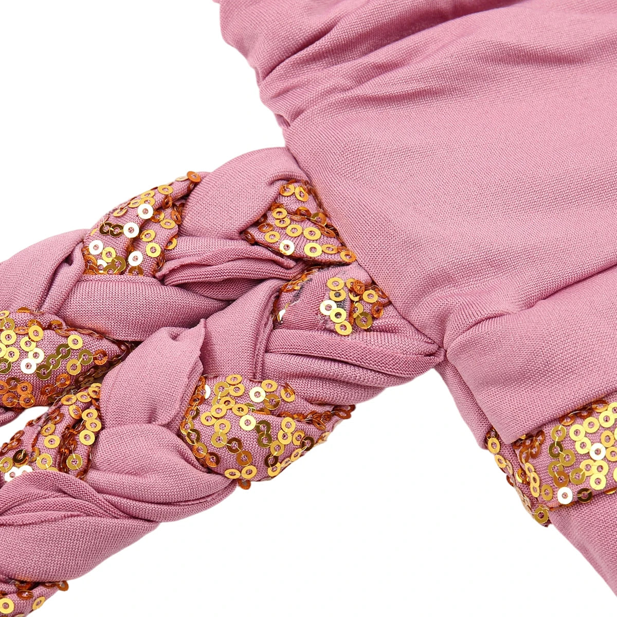 Women Hijabs Turban Hats Sequin Solid Color Braid Twist Caps Cancer Chemotherapy Beanies Cap Headwrap Plated Hair Loss Cover