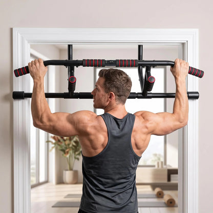Adjustable Pull-Up Bar for Doorways – Heavy-Duty No-Screw Chin Up Bar for Home Gym Strength Training, Fits Most Door Frames