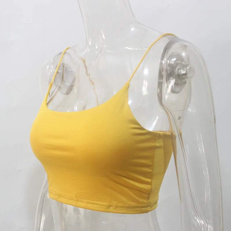 Sexy Sleeveless Vest Corset Crop Top Women Aesthetic Clothing Summer Y2k Streetwear White Black Yellow Red Tank Top for Womens