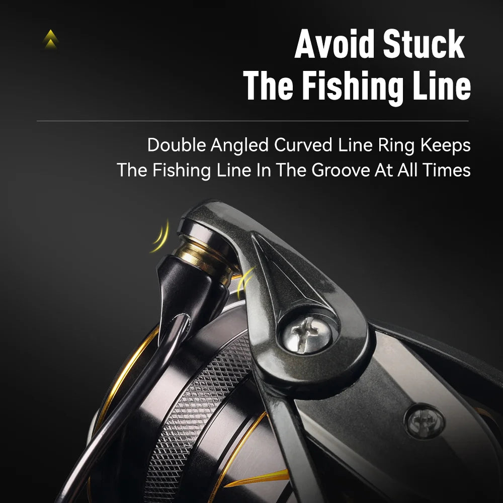 Kingdom Micro Fly Pro Fishing Spinning Reel Ultra Light 8+1 Sealed Bearings 160g 8KG Max Drag 5.2:1 Gear Ratio Fishing Reel