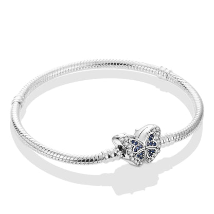 925 Sterling Silver Heart Love Snake Chain Bracelet Infinite Knot Butterfly For Women Fit Original Charms Beads Jewelry Gift