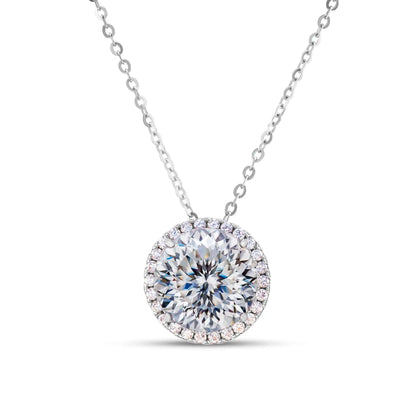 5CT D Color Moissanite Classic Pendant Necklace Fairy Necklace Real 925sterling Silver Women Fine Jewelry For Valentine's Party