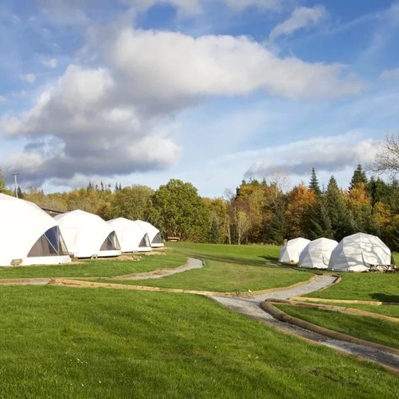 Waterproof PVC Geodesic Dome Ball Tent with Double Door Clear House for Camping and Hotel Use