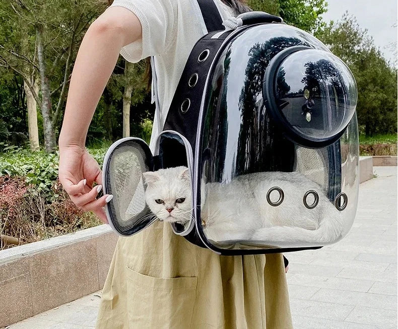 Transparent Breathable Portable Space Capsule Pet Carrier Backpack for Dog Cat Carrying Transport Bag
