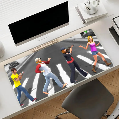 The S-Sims 4   Mouse Pad Non-slip Rubber Computer Mat Gamer Balance Decoracion Deskmat Laptop Office Large