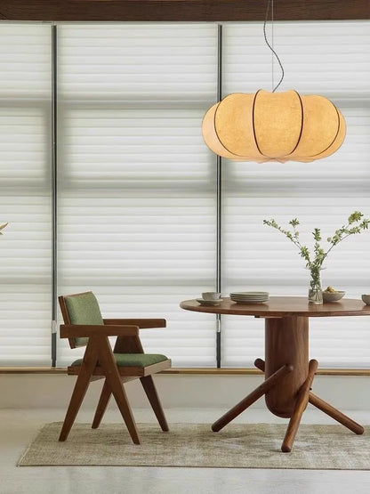 Japanese Style Wabi-sabi Style Silk Chandelier Retro Creative Bedroom Lamp French Designer Art Pendant Lights Room Decoration