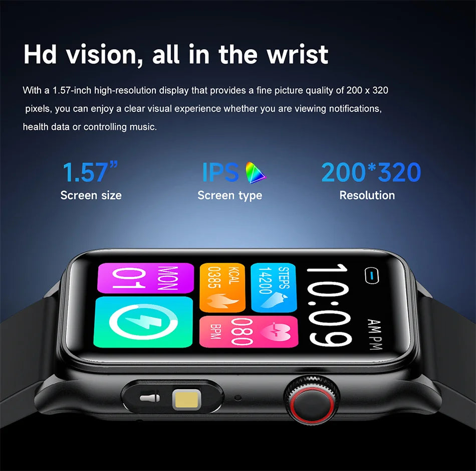 2025 New AI Health Manager Smart Watch Men Blood Pressure Blood Oxygen Sports Bluetooth Call Waterproof Health SmartWatch