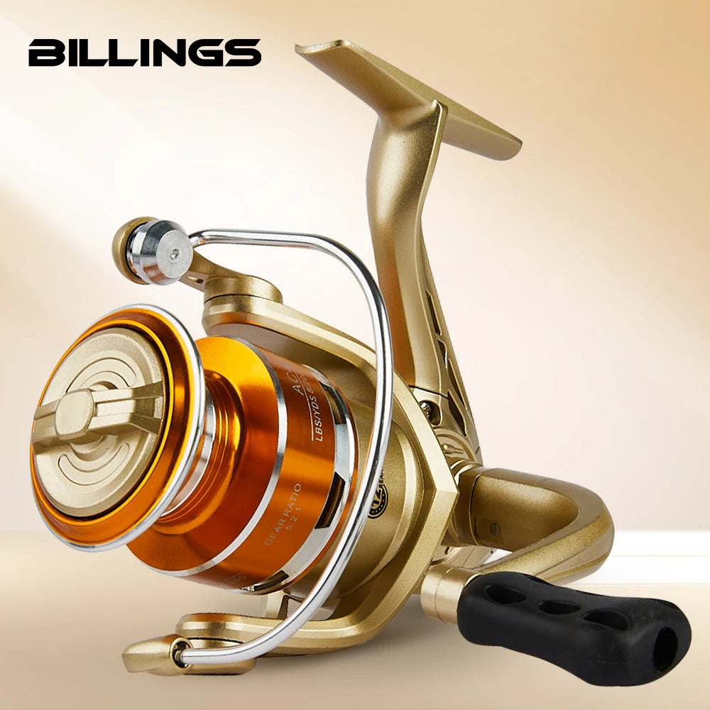 BILLINGS Spinning Reel,AC 1000-7000 Series,Max Drag 10KG,Metal Spool,5.2:1 Gear Ratio,for Freshwater Saltwater Fishing