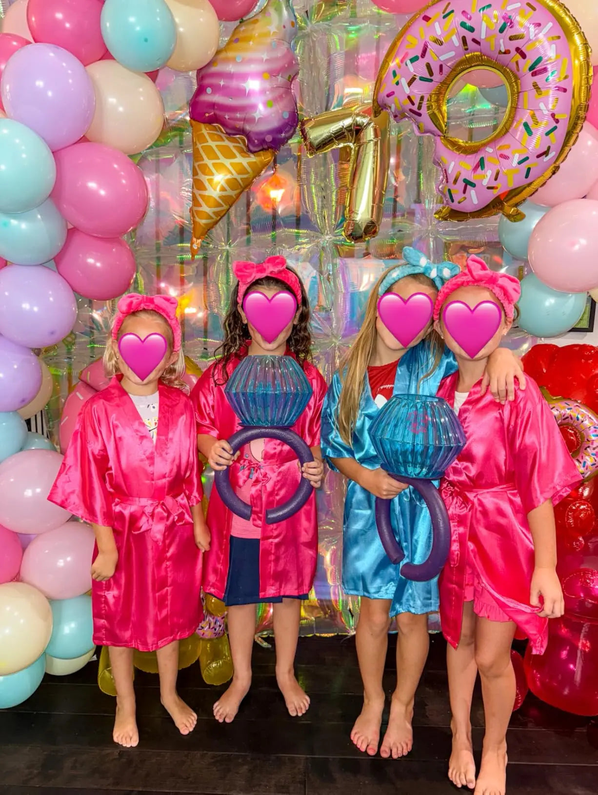 40 Pcs Girls Spa Party Supplies 10 Birthday Squad Princess Robe 10 Tote Bags 10 Headbands 10 Spa Masks for Birthday
