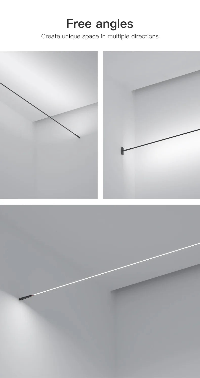 Led Wall Light Modern Skyline Steel Strip Luminous Linear Creative Linear Light For Indoor Living Room Bedroom Home Decor Light