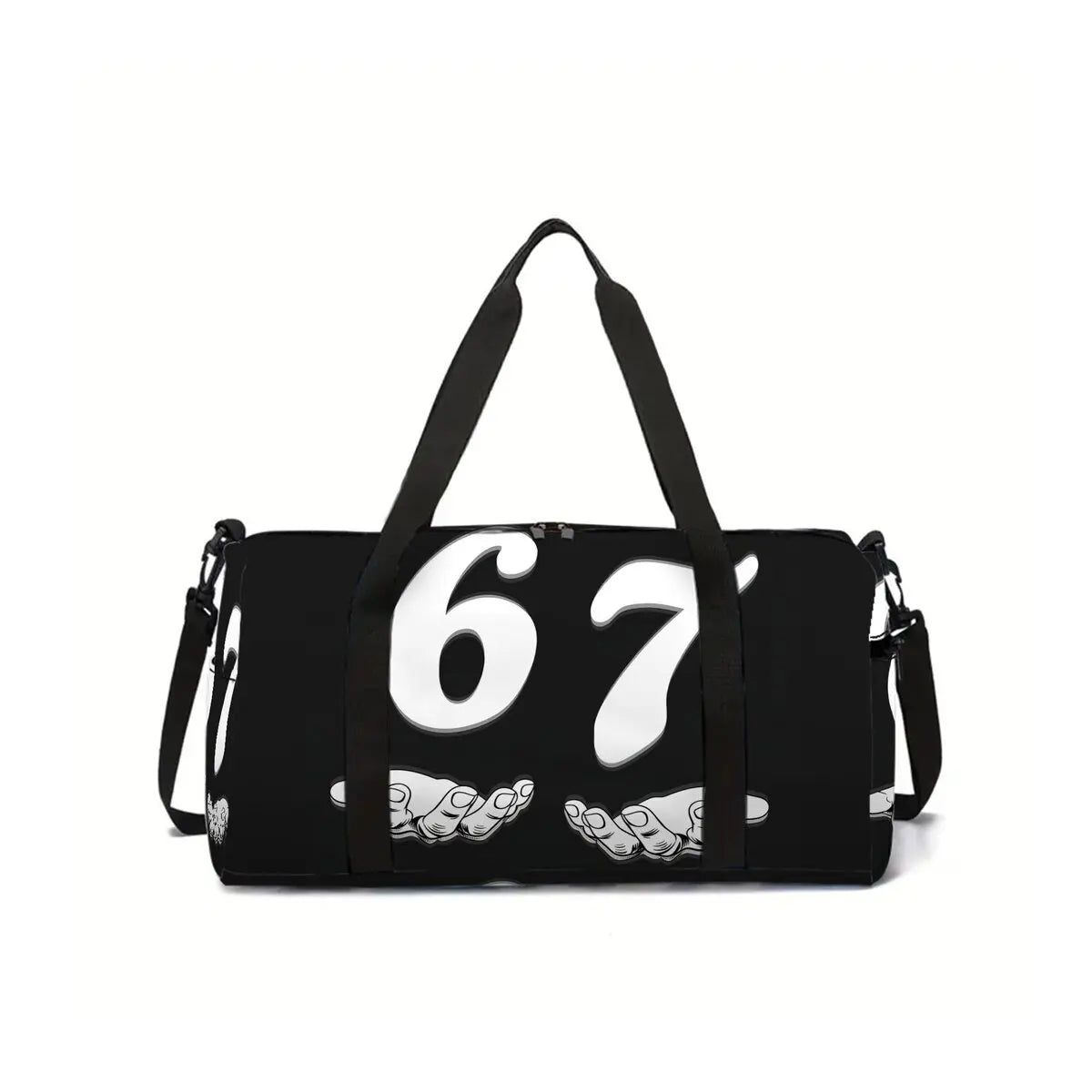 Classic Popular Funny Novelty 67 six seven 3D Printed Travel Bags Barrel Shape Crossbody Bag Outdoor Sports Bags Gym Yoga Bag