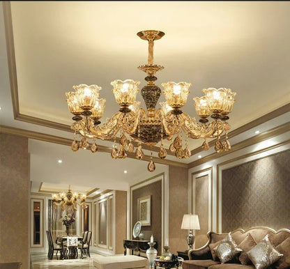Luxury Lamp Dining Room Bedroom Decoration French Retro Chandelier Lighting Crystal Fixtures Chandelier Living Room Grand