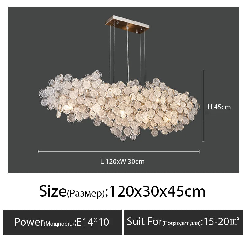 Modern Luxury Creative Living Dining Room Glass Led Chandelier Personality Simple Designer Pendant Lights Bedroom Study Lamps