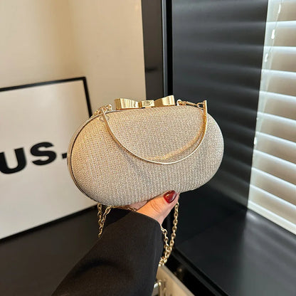 Luxury Sequined Hand-held Dinner Bag, Elegant Style Bag, High-end Chain Single-shoulder Crossbody Bag, Handbag for Wedding Party