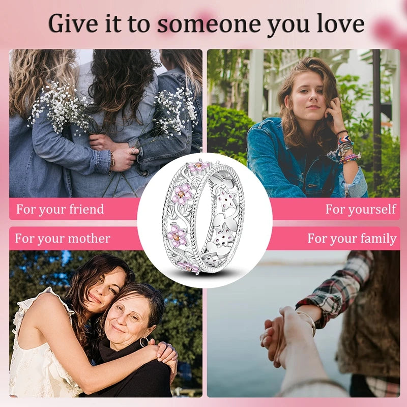 LAZA 925 Sterling Silver Colorful Rings Sparking Zirconium Bowknot Moon Sun Original Ring For Women Anniversary Wedding Gifts