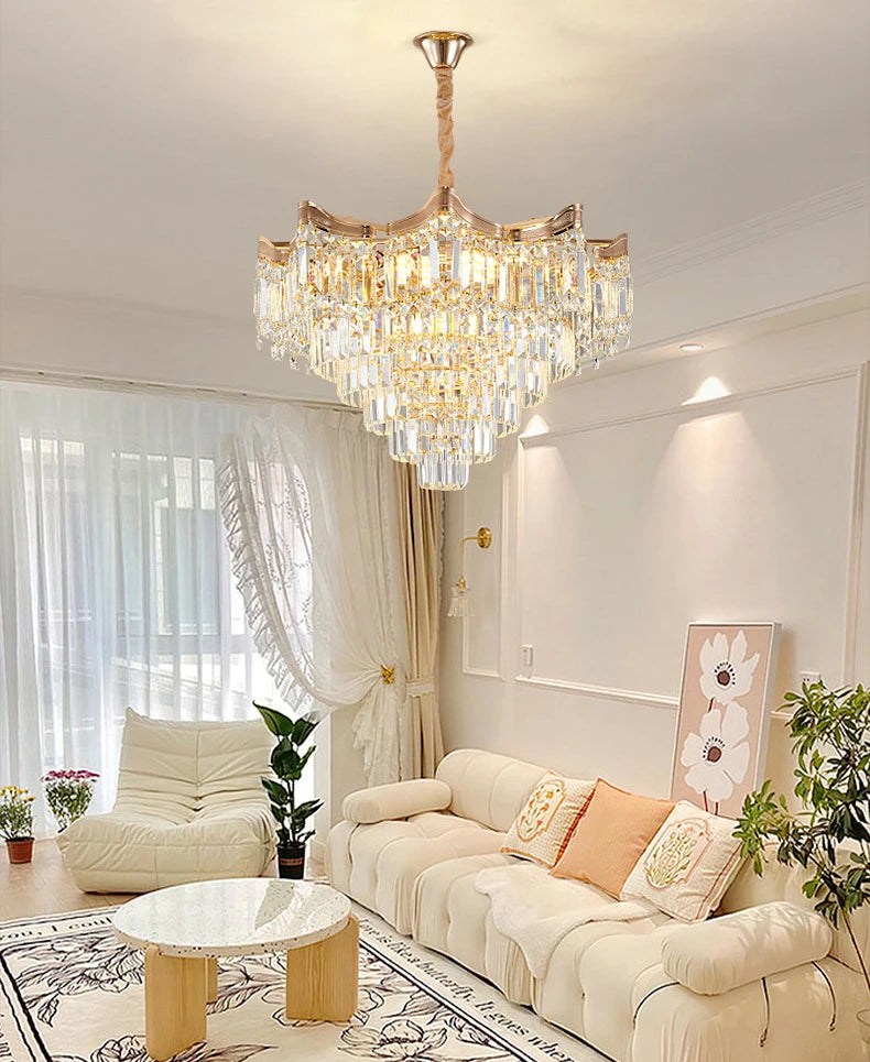 Nordic Luxury Ceiling Chandeliers Modern LED Crystal Pendant Lights for Bedroom Living Room Light Fixtures AC100-240V