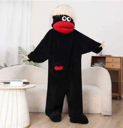26 New Long Haired Tasmanian Devil Sad Frog Jumpsuit Pajamas Men Women Cute Cartoon Abstract Loungewear Homewear Sleepwear Gift
