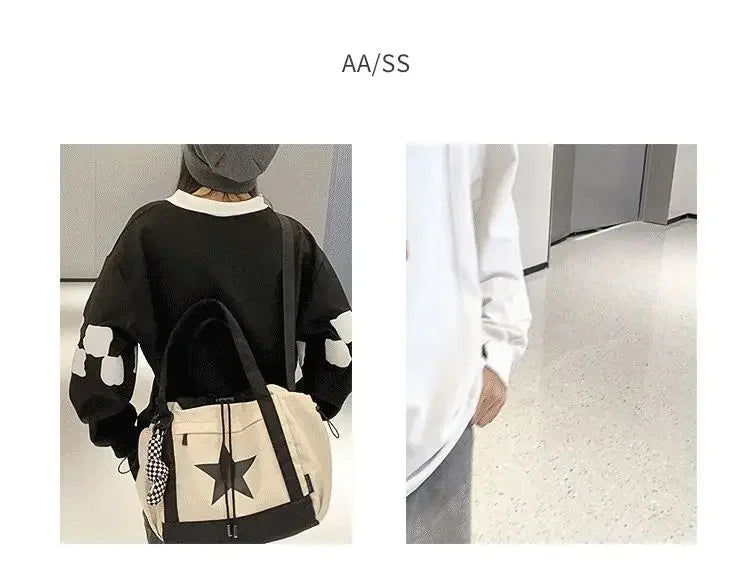 Women New Crossbody Bag Wholesale Large Capacity Couple Shoulder Bag New Casual Nylon Tote Bag Luxury Drawstring Handbag 2025